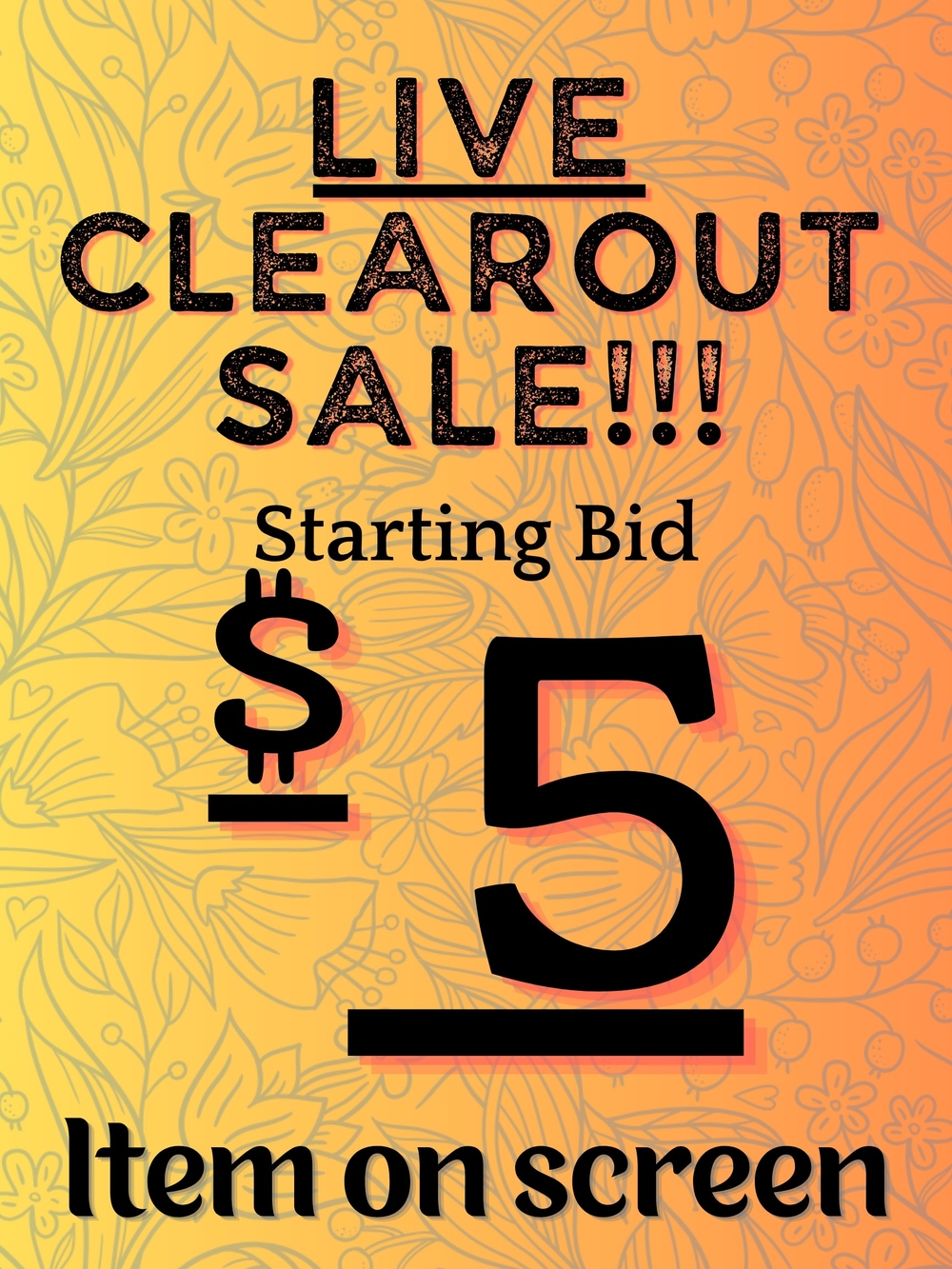 UNLISTED- $5 Live Clearout Sale